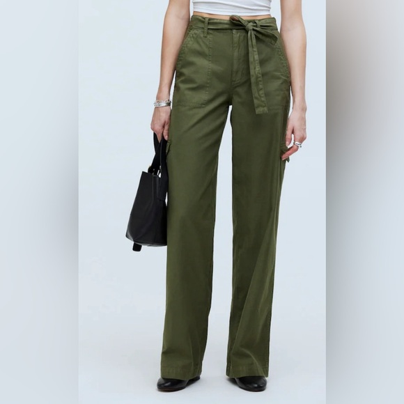NWOT Madewell Griff Superwide-Leg Cargo Pants in Garment Dye - Picture 1 of 7